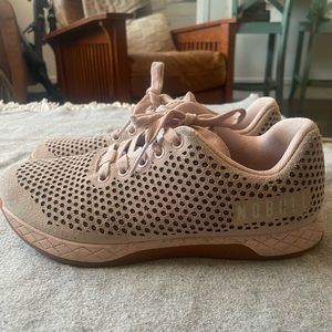 Pink suede Nobull sneakers